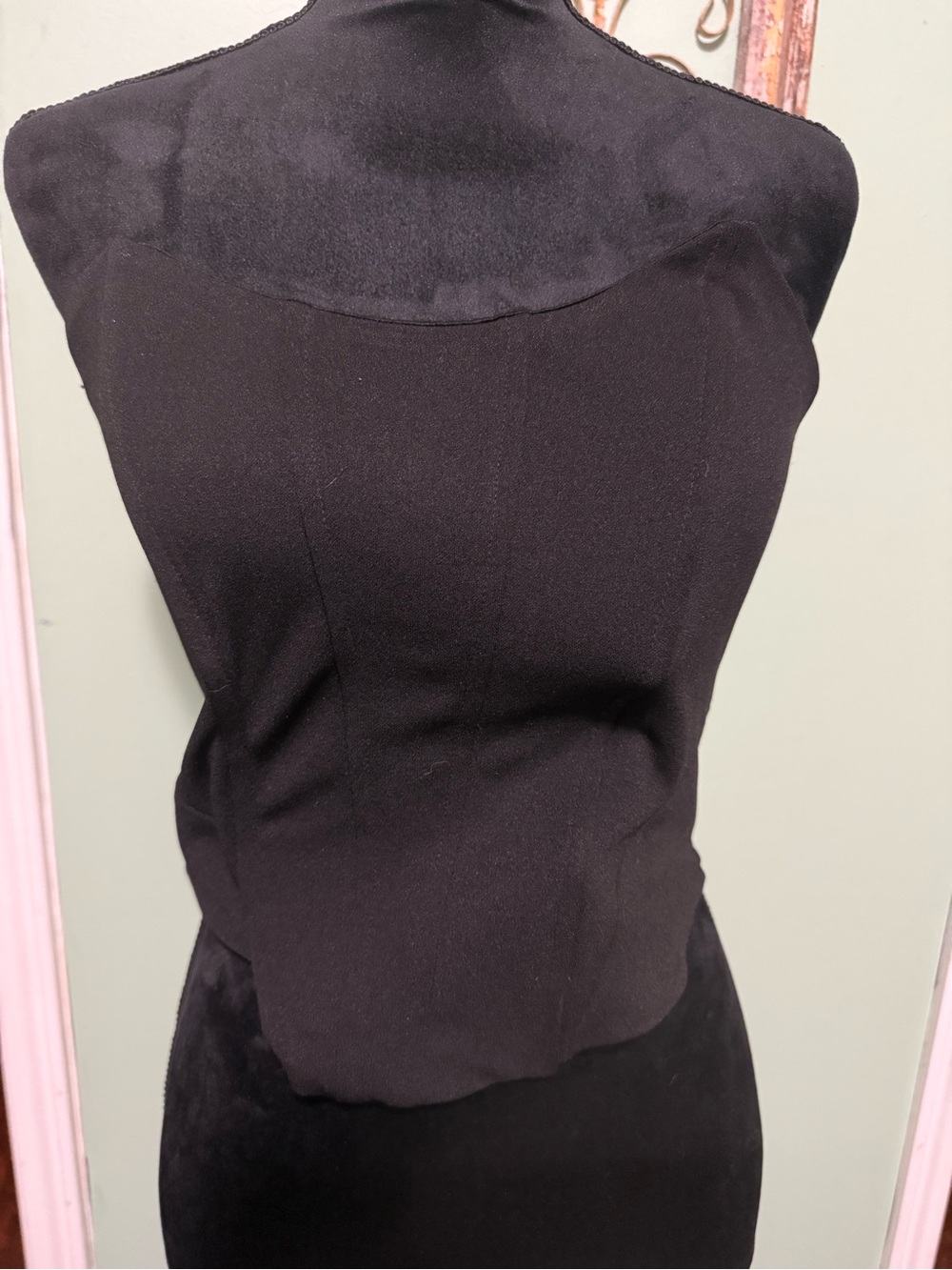Forever 21 black corset strapless tube dressy tuxedo top large